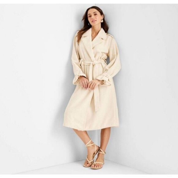 Future Collective Women's Cream Coat. Size 3X - Picture 7 of 7